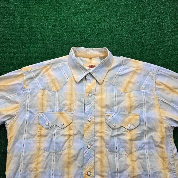 Larry Mahan Shirt Mens XL Plaid Button Up Pearl Snap Western Cowboy Rodeo Ranch - Picture 2 of 11